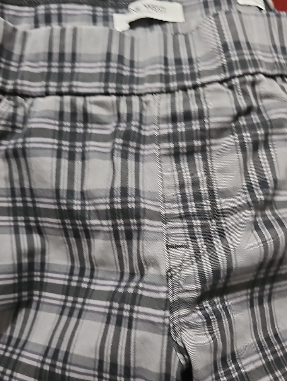 Nine West Gray Plaid Waistband Skinny Jeans